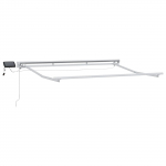 Manuaalne varikatus led-idega valge 3 x 2,5 m alumiinium