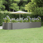 Aia taimekast, hall, 447x140x68 cm, galvaniseeritud teras