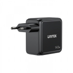 UNITEK GAN CHARGER WITH DISPLAY, 140W, 3xUSB-C