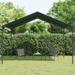 Paviljon 4 x 4 x 2,6 m pruunikashall pol&uuml;ester ja teras