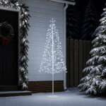 Valgusketiga led-j&otilde;ulupuu valge 180 cm teras 196 led-i