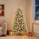 Kunstlik hingedega j&otilde;ulupuu koos kuulidega 240 cm 300 led-i