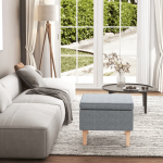 Pink puidust jalgadega, helehall, kangas