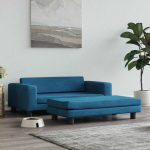 Koeravoodi laiendusega, sinine, 100 x 50 x 30 cm, samet