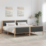 Beti raam peaga pruun ja tumehall 200 x 200 cm m&auml;nnipuit