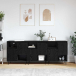 Kappide k&uuml;lgedel 3 pcs must tamm 180 x 35 x 70 cm tehispuit