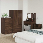 Ladustamiskapid 2 pcs pruun tamme 60 x 48 x 105 cm tehispuit