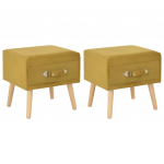 &Ouml;&ouml;kapid 2 tk, sinepikollased, 40 x 35 x 40 cm, samet