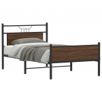 Voodiraam ilma madratsita, pruun tamm, 107x203 cm, tehispuit