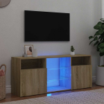 Telerialus led-tuledega, sonoma tamm, 120x30x50 cm