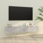 Telerikapid 2 tk, betoonhall, 100 x 30 x 30 cm, tehispuit