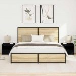 &Ouml;&ouml;kapp sahtliga 2 pcs must tamm 50 x 40 x 45 cm tehispuit