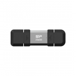Silicon Power SP256GBUC3C51V1S USB flash drive 256 GB USB Type-A / USB Type-C 3.2 Gen 1 (3.1 Gen 1) Black, Silver