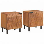 &Ouml;&ouml;lambi kapp 2 pcs pruun 40 x 33,5 x 46 cm tugev mango puu