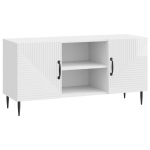 Telerikapp k&otilde;rgl&auml;ikega valge 102 x 34,5 x 50 cm tehispuit