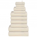 12-osaline r&auml;tikute komplekt, kreemjas, 360 gsm 100% puuvill