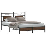 Voodiraam ilma madratsita pruun tamm 140x200 cm tehispuit