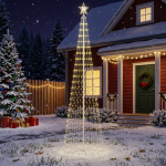 Led-koonusj&otilde;ulupuu 250 cm 470 led-i soe valge teras valge