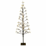 Valgusketiga led-j&otilde;ulupuu must 150 cm teras 164 led-i