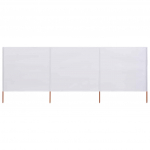 Tuulekaitse sein 3 paneelist, kangas, 400 x 80 cm valge