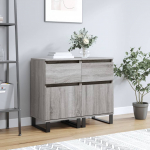 Puhvetkapid 2 tk, hall sonoma tamm, 40 x 35 x 70 cm, tehispuit
