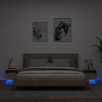 &Ouml;&ouml;kapid led-tuledega 2 tk, sonoma tamm, 40 x 39 x 37 cm