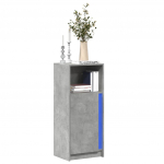Puhvetkapp led-tulega, betoonhall, 42,5x34x100 cm, tehispuit