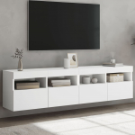 Teleri seinakapid led-tuledega 2 tk, valge, 80 x 30 x 40 cm