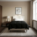 Talve tek rapistatud must 155 x 220 cm mikrokiud