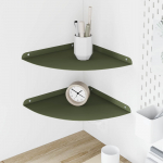 Ujuv riiul riiuliga 2 pcs k&uuml;pset roheline 30 x 30 x 2 cm
