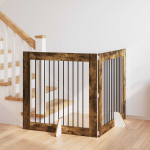 Koerav&auml;rav koos aluspuudega 2 pcs suitsutatud tamm 100 x 100 cm