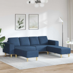 Elutuba diivan 3 pcs sinine pol&uuml;ester