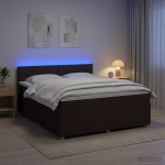 Vedruvoodi madratsiga peaga tume pruun 180 x 200 cm kangas
