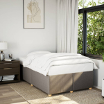 Voodiraam ilma madratsita taupe 120x200 cm kangas