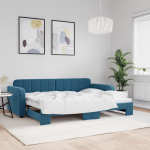 Diivanvoodi v&auml;ljat&otilde;mmatava osaga, sinine, 80x200 cm, samet