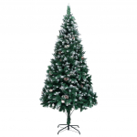 Kunstkuusk m&auml;nnik&auml;bide ja valge lumega, 240 cm