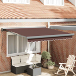 Automaatselt sisset&otilde;mmatav varikatus, pruun, 300 x 250 cm