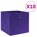 Mittekootud kangast hoiukastid 10 tk, 28 x 28 x 28 cm, lilla