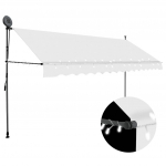 K&auml;sitsi sisset&otilde;mmatav varikatus, led, 400 cm, kreemjasvalge