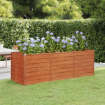 Taimekast, rooste, 240x80x77 cm, corten-teras
