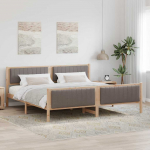 Beti raam peaga pruun ja taupe 200 x 200 cm m&auml;nnipuit