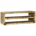Telekattekapis riiuliga pruun 100 x 32 x 36 cm mangopuit