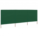 Tuulekaitse sein 3 paneelist, kangas, 400 x 120 cm roheline