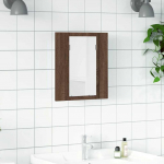 Led-peegelkapp, pruun tamm, 40x12x45 cm, tehispuit