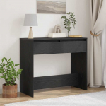 Konsoollaud, must tamm, 89x41x76,5 cm, tehispuit