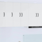 Seinakapp k&ouml;&ouml;ki riiuliga uksega valge 30 x 31 x 80 cm tehispuit