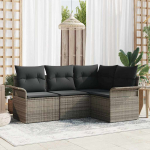 Aia diivanikomplekt ladustamisega 4 pcs hall pol&uuml;rotang