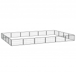 20 paneeliga koera m&auml;nguaed must 100x50 cm pulberv&auml;rvitud teras