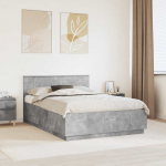 Voodi raam peaga betoonhall 140 x 190 cm tehispuit
