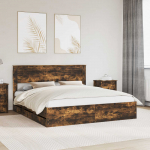 Voodi raam sahtliga suitsetatud tamm 180 x 200 cm inseneripuit